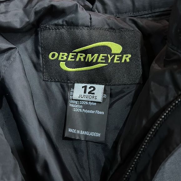 Obermeyer Junior Size 12 Ski Snowboarding Snow Pants Black Hydro Block - Picture 8 of 11